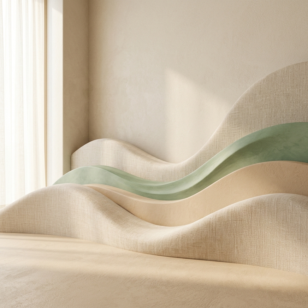 Serene therapy sanctuary visual background